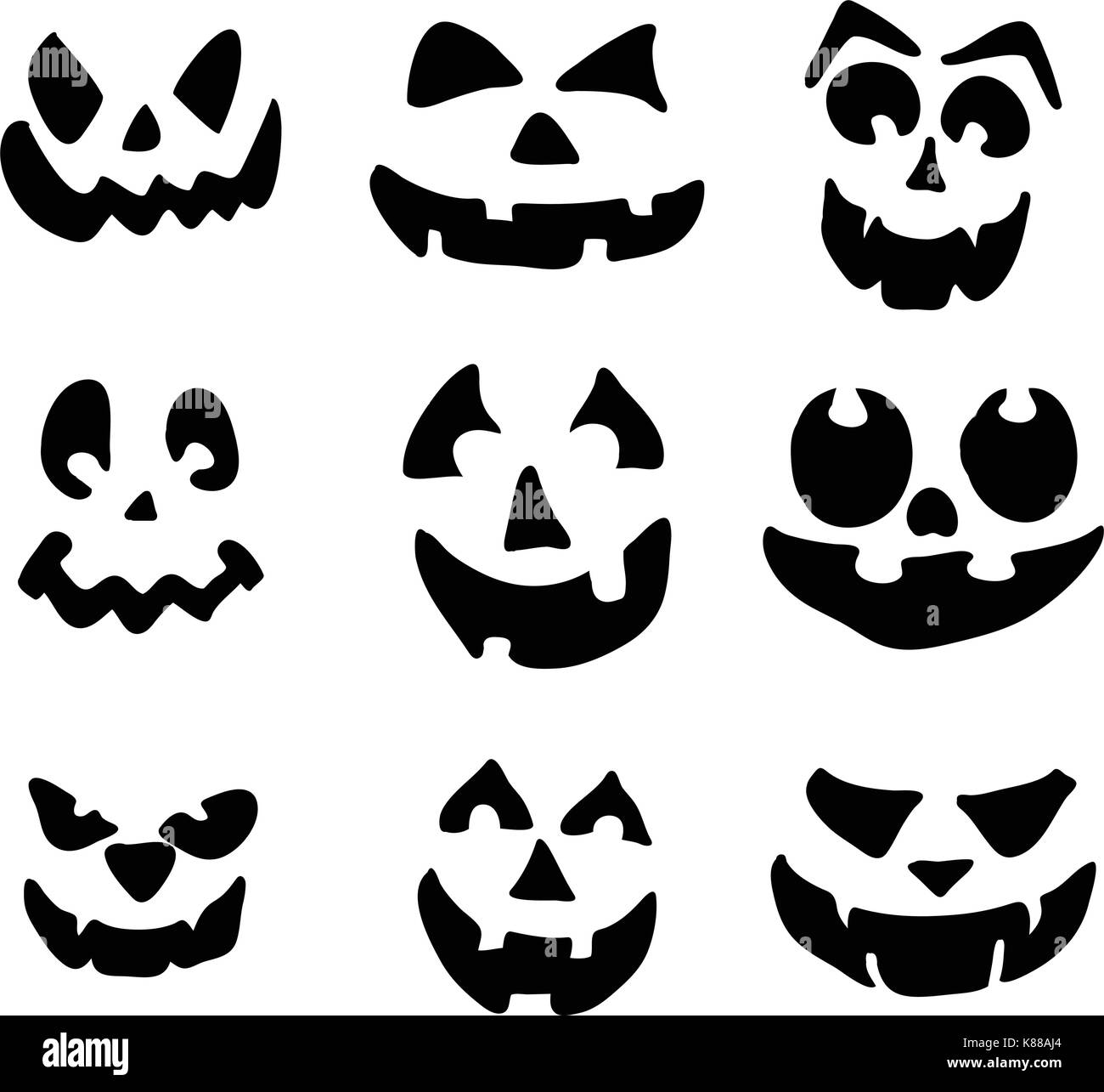 scary, pumpkin face vector symbol icon design. Beautiful illustration ...