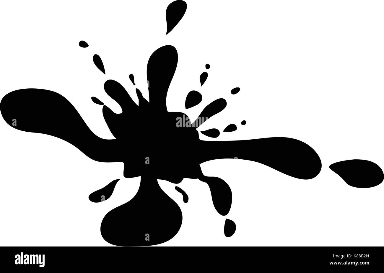 ink blob, blot, splash silhouette vector symbol icon design. Beautiful ...