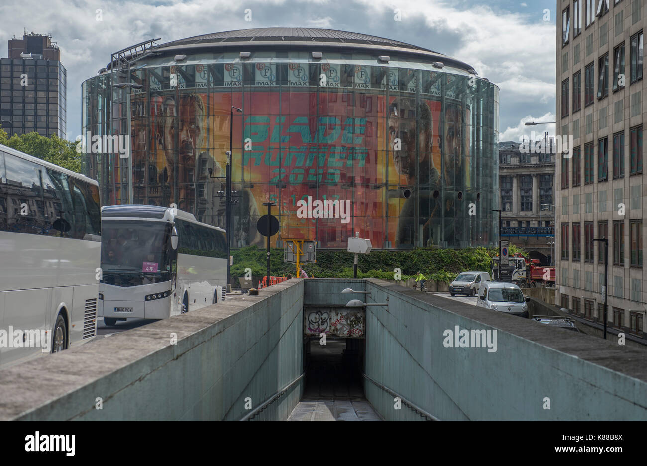 Blade Runner 2049 promotion at BFI Imax, the UKs biggest cinema screen at Waterloo, London, UK. Credit: Malcolm Park/Alamy. Stock Photo