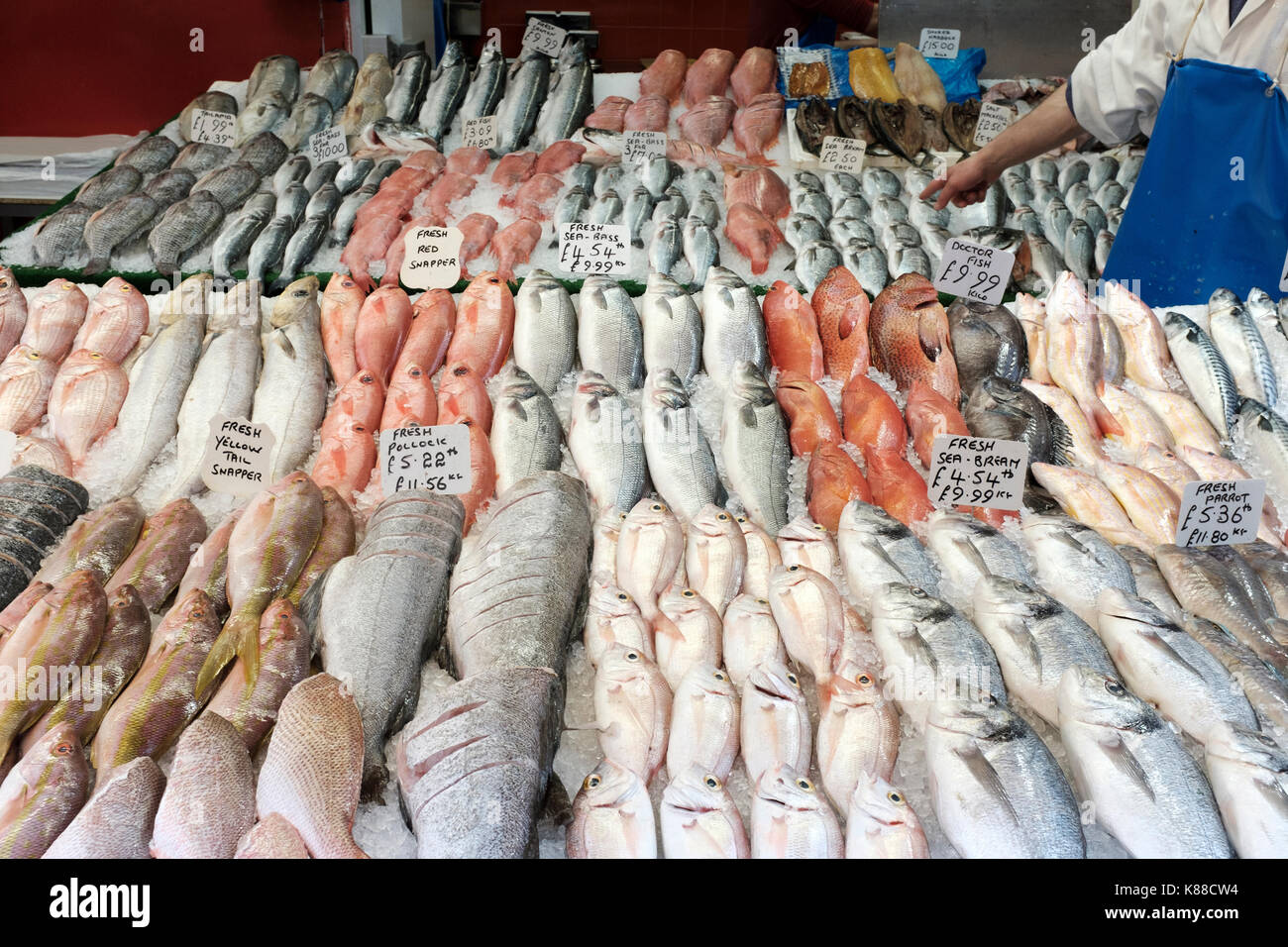 Fishmongers,Brixtron Market,London Stock Photo