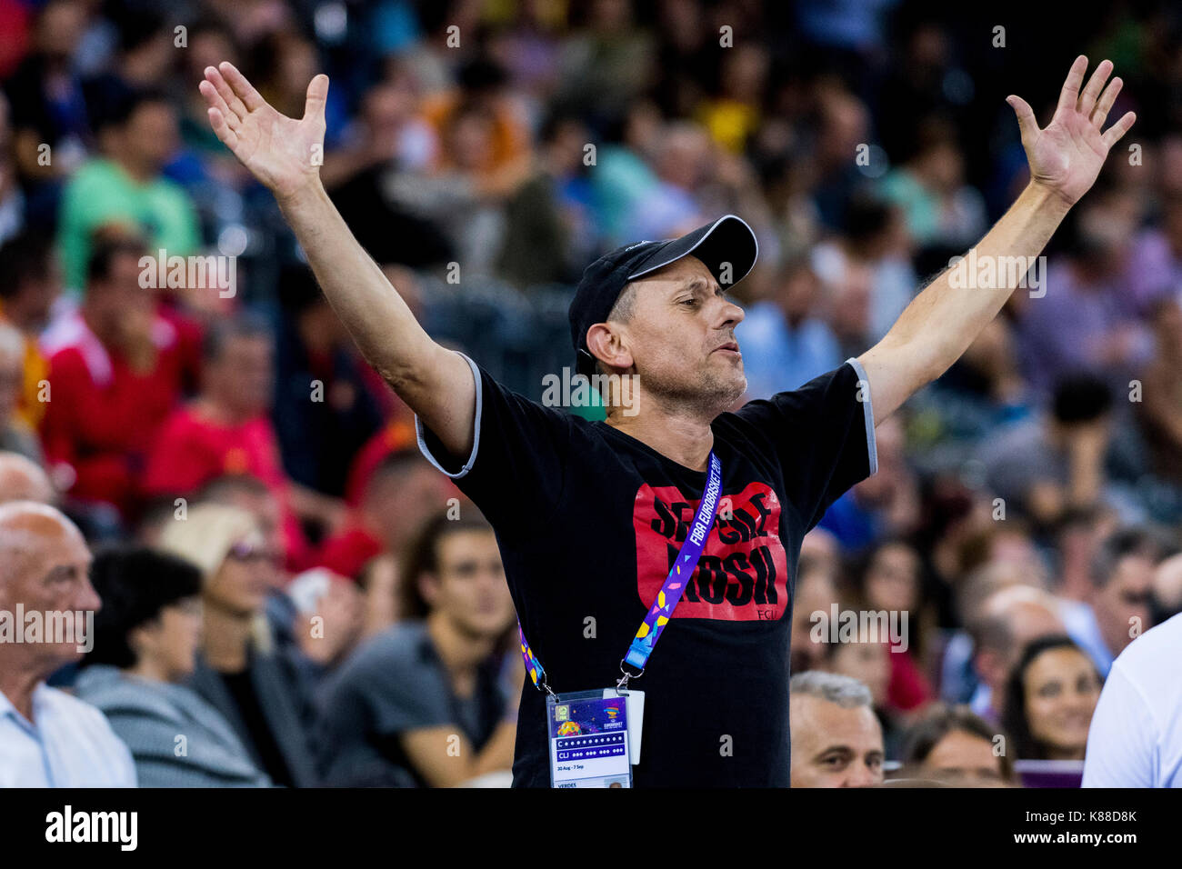 September 7, 2017 Romania fan during the FIBA Eurobasket 2017 Group