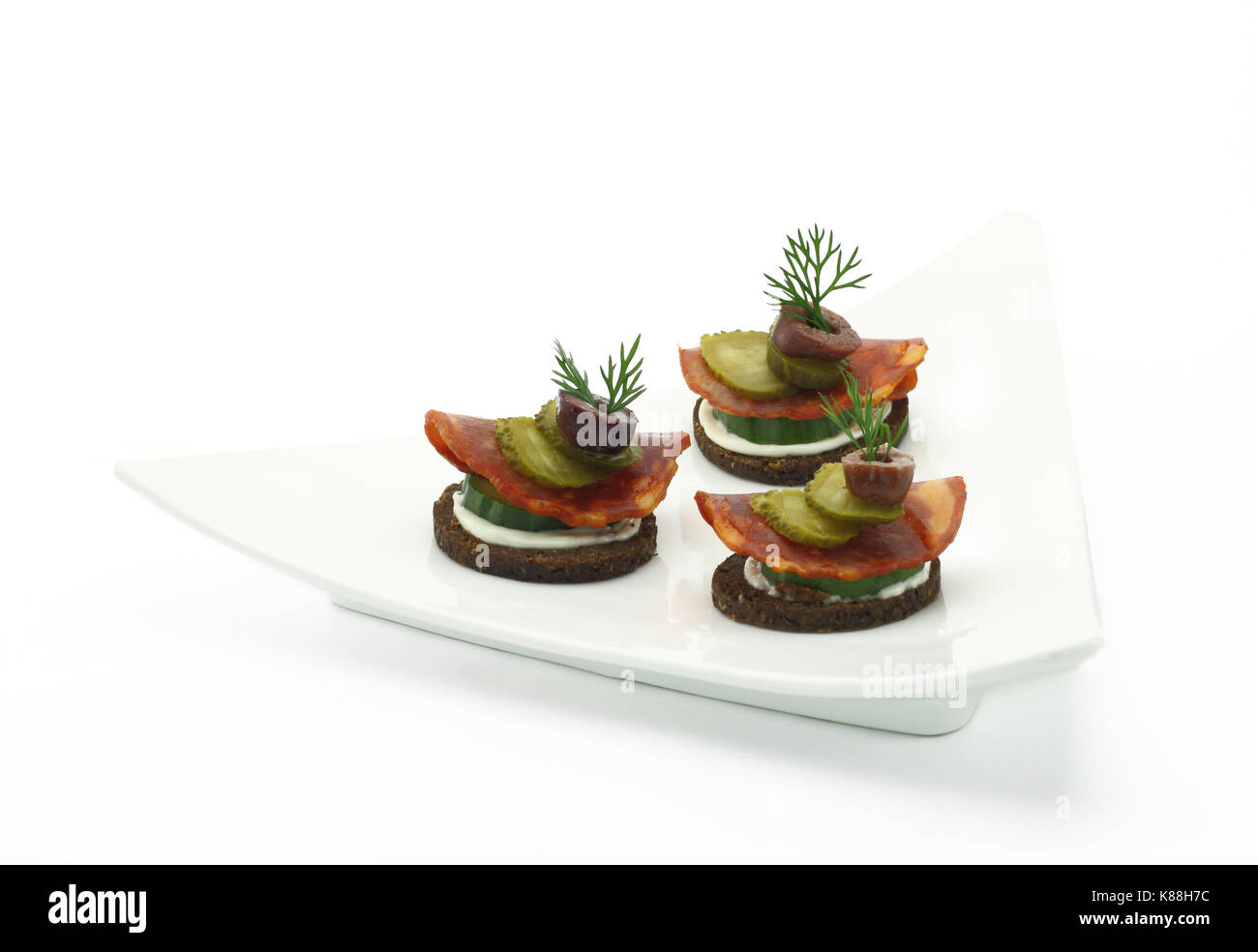 Canape finger food sausage hi-res stock photography and images - Alamy