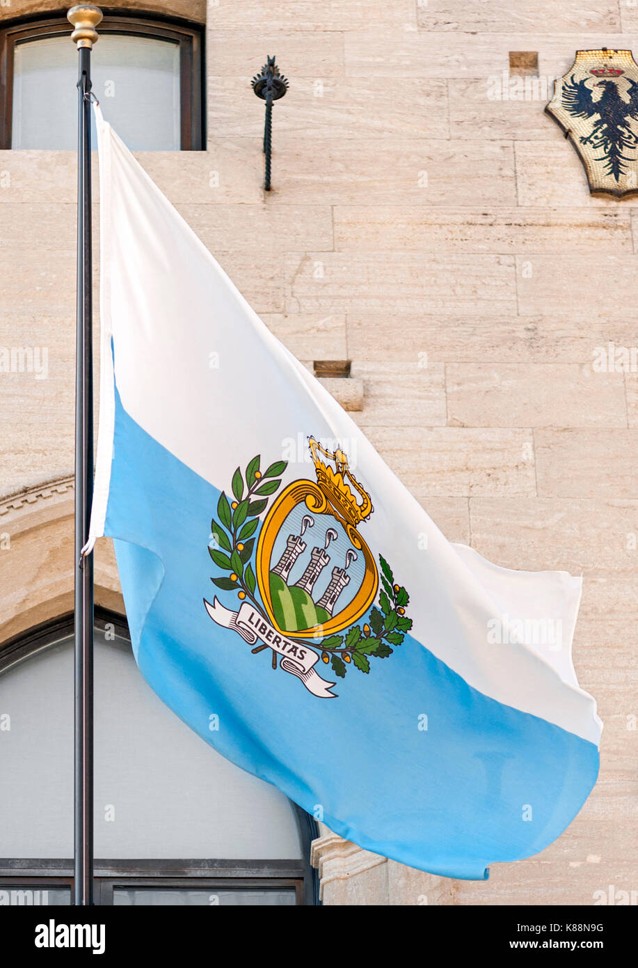 Flag of the republic of San Marino Stock Photo - Alamy