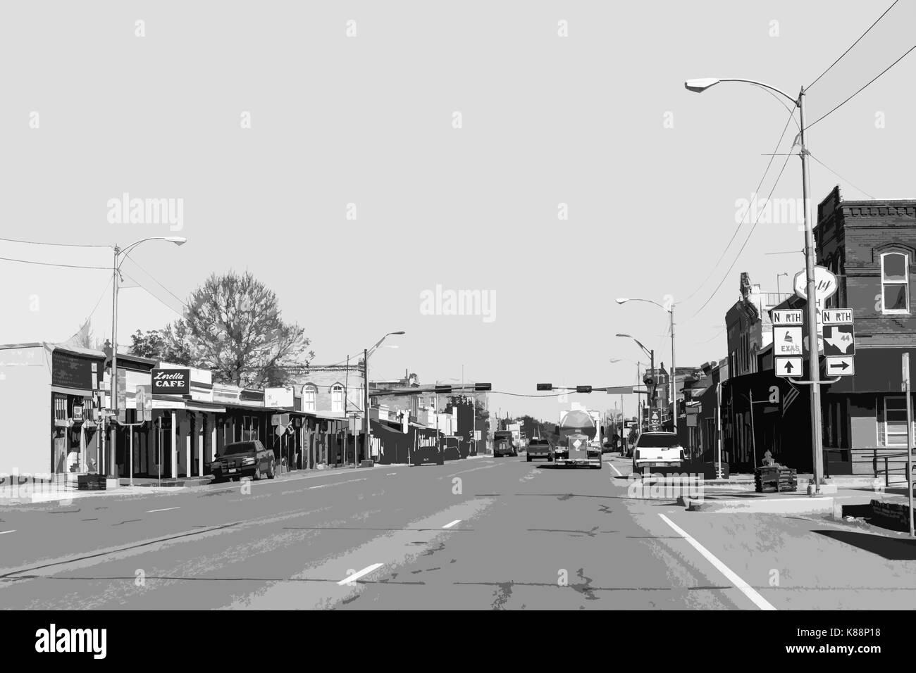 Calvert Texas Main Street Stock Photo Alamy