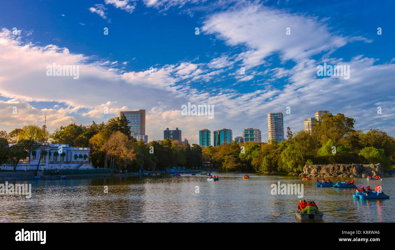 Chapultepec Lake Mexico City Stock Photo Alamy
