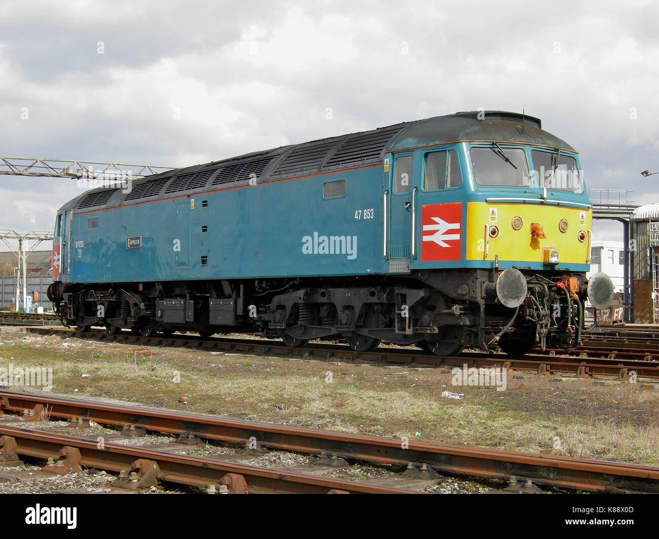 Class 47 locomotive at Eastleigh Depot Stock Photo