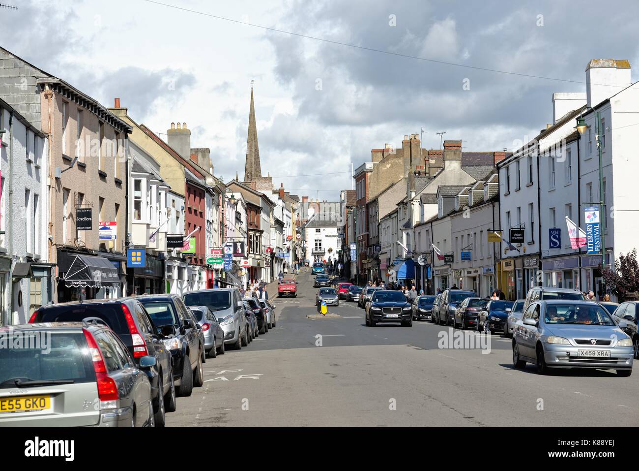 Town centre Monmouth Monmouthshire Wales Stock Photo