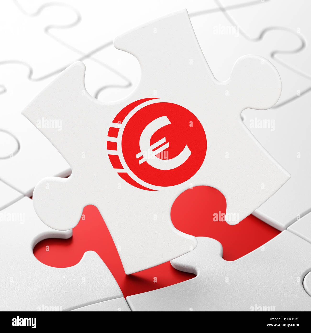 Currency concept: Euro Coin on puzzle background Stock Photo - Alamy