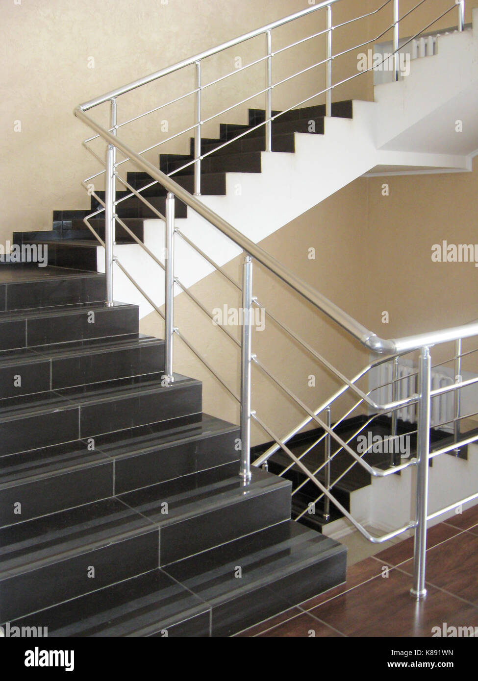 Modern Office Stairs With With Tile Steps Stock Photo