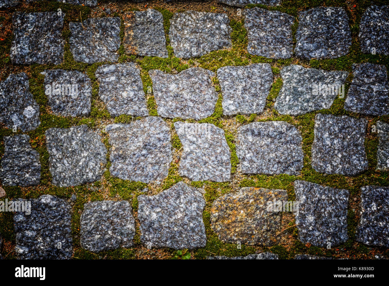 Abstract background of old cobblestone pavement texture with natural ...