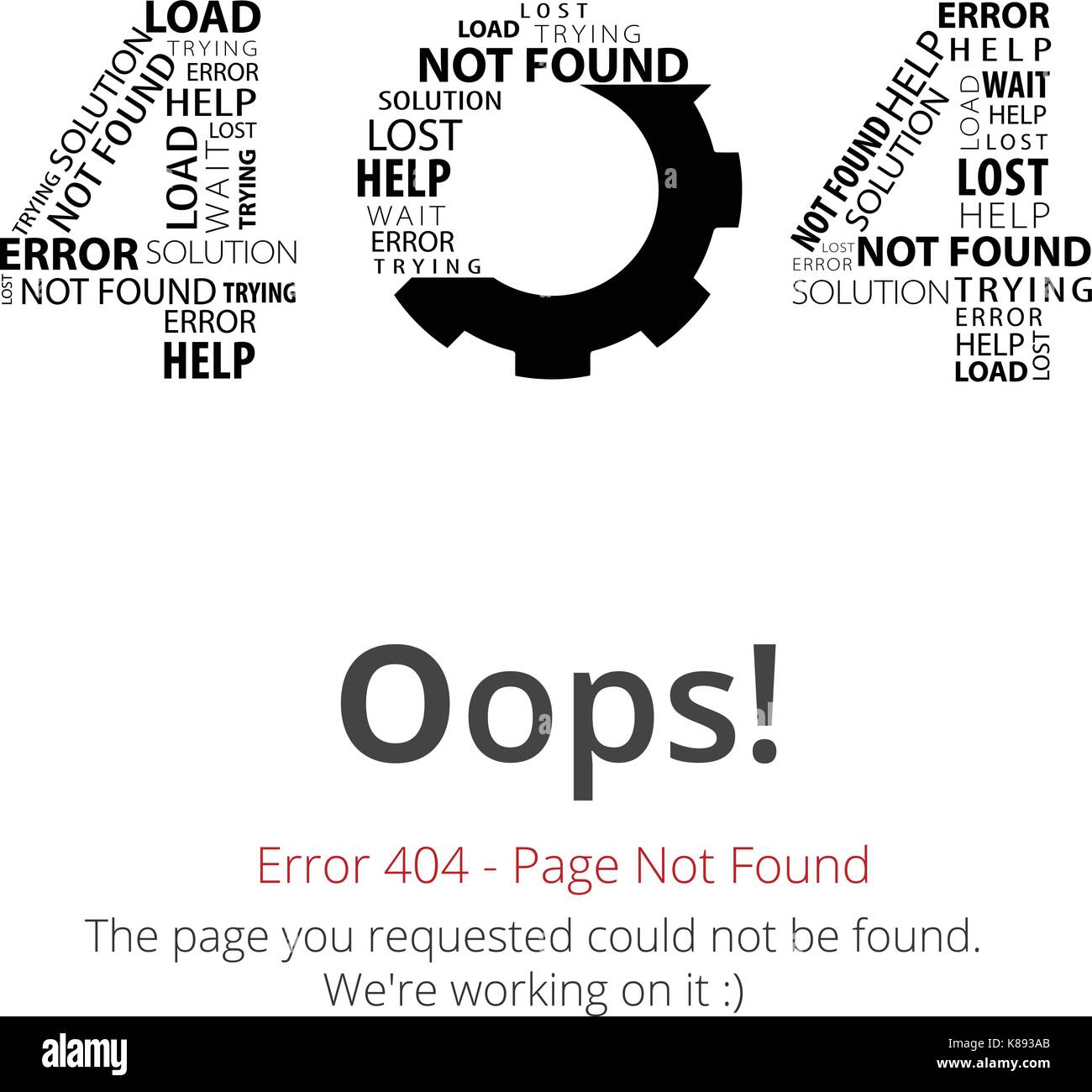 Error 404 page layout vector design. Website 404 page creative concept. The page you