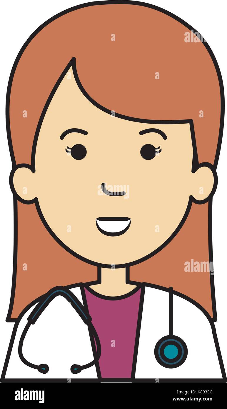 Mature female doctor stethoscope Stock Vector Images - Alamy