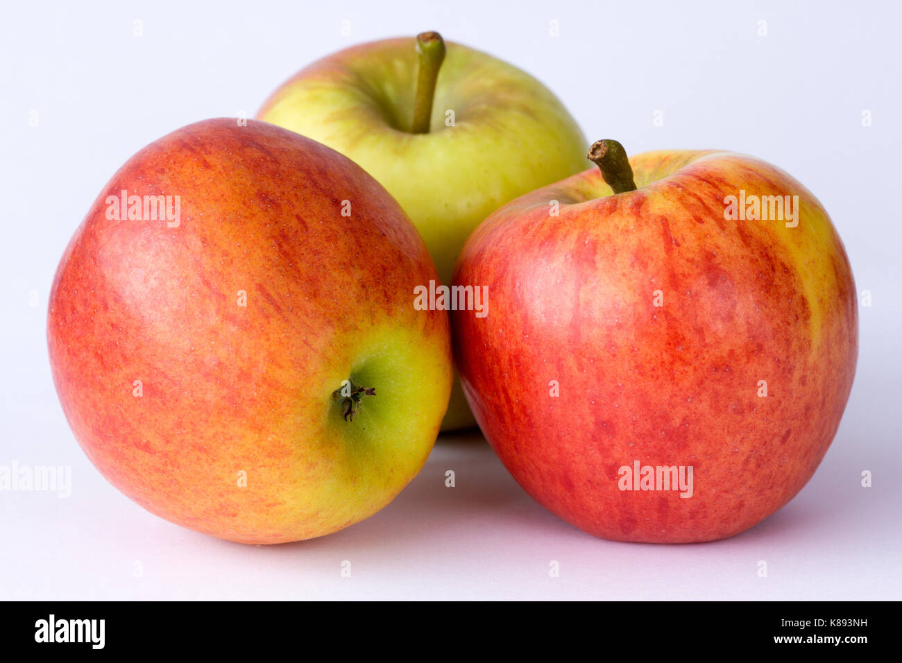 Three English Gala apples Stock Photo