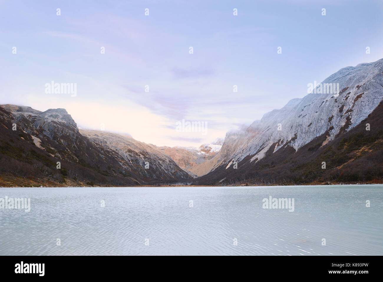 Mountains lake side view aerial hi-res stock photography and images - Alamy