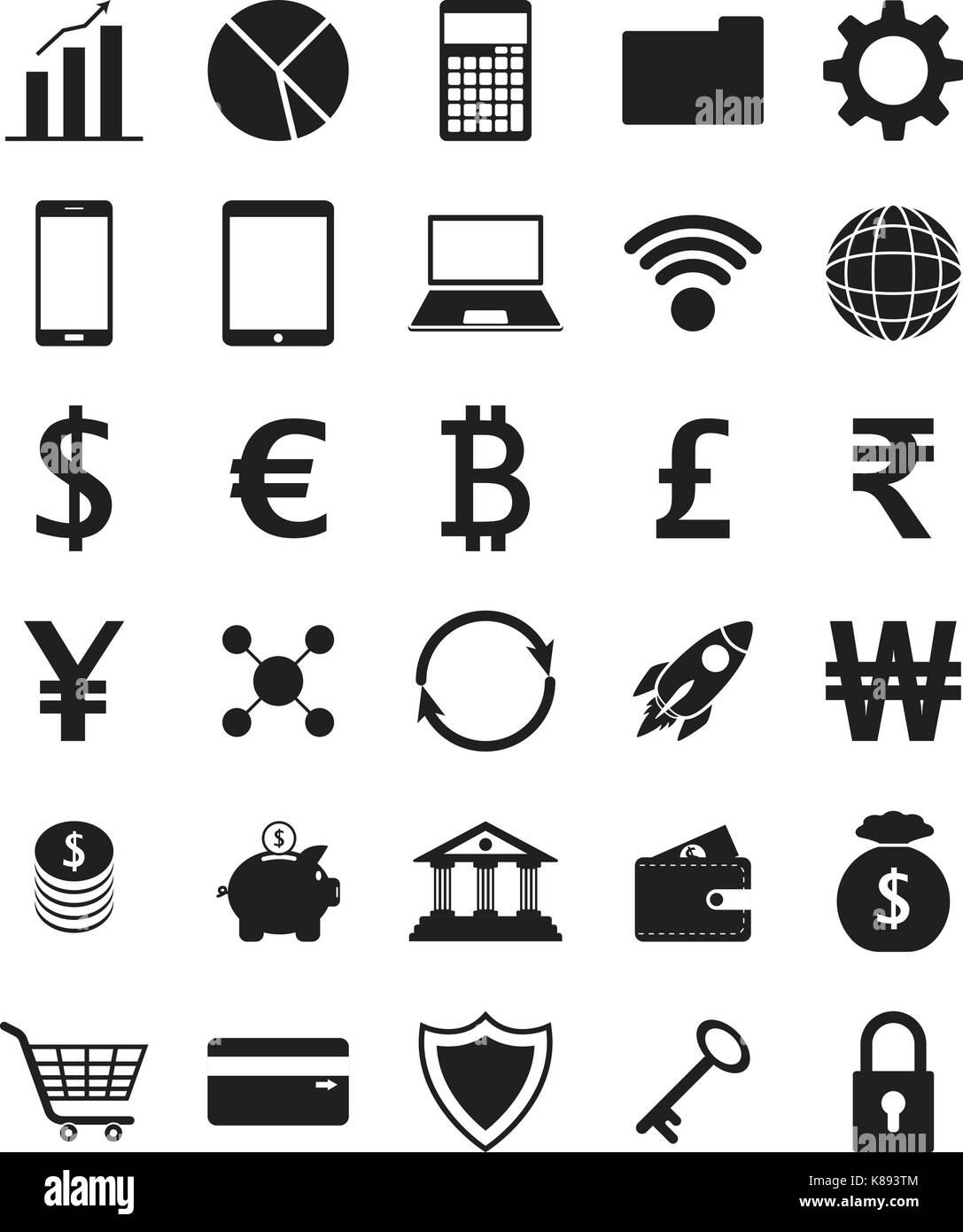 Multiple currencies Stock Vector Images - Alamy
