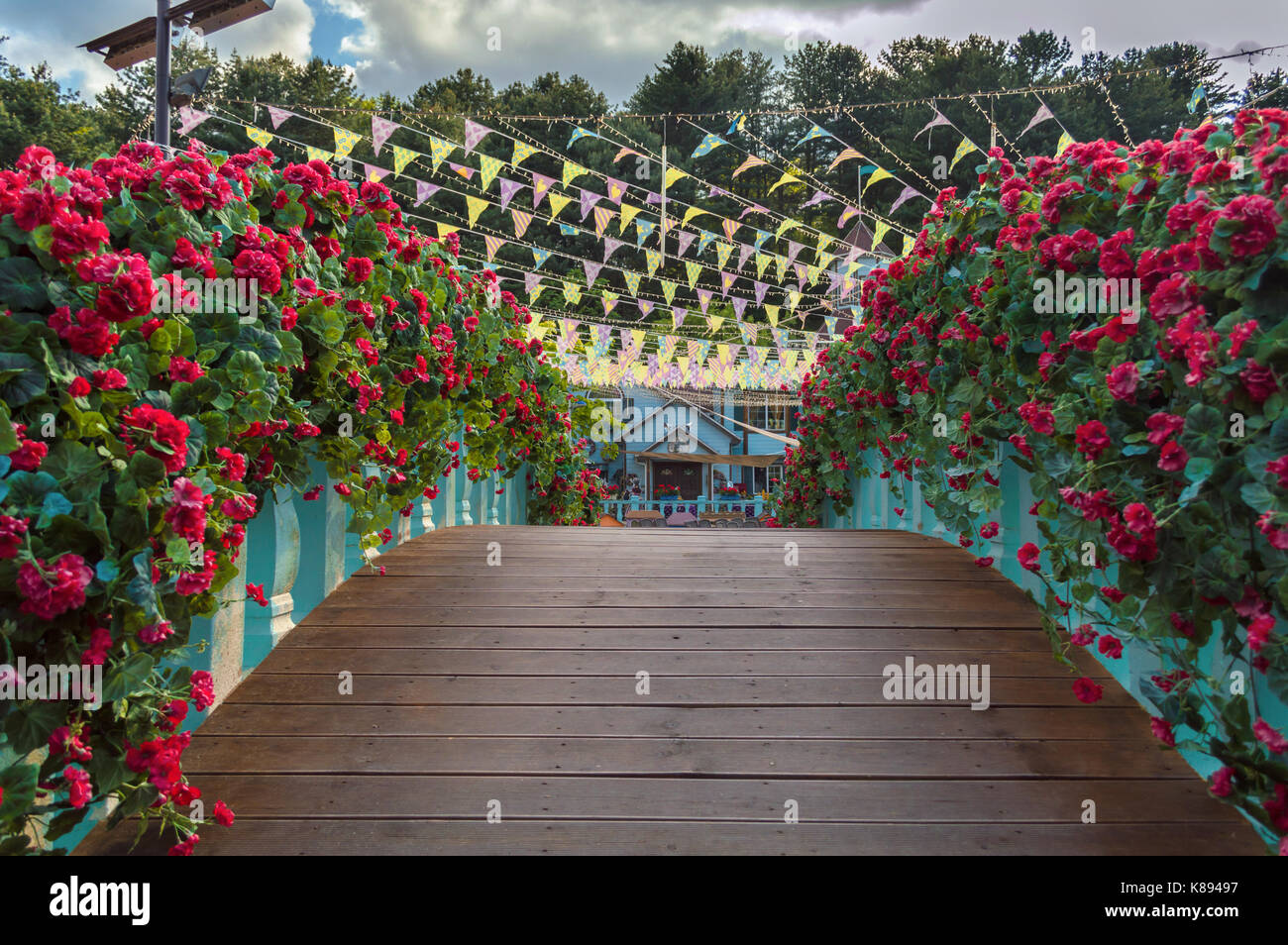 Decorated green bridge hi-res stock photography and images - Alamy