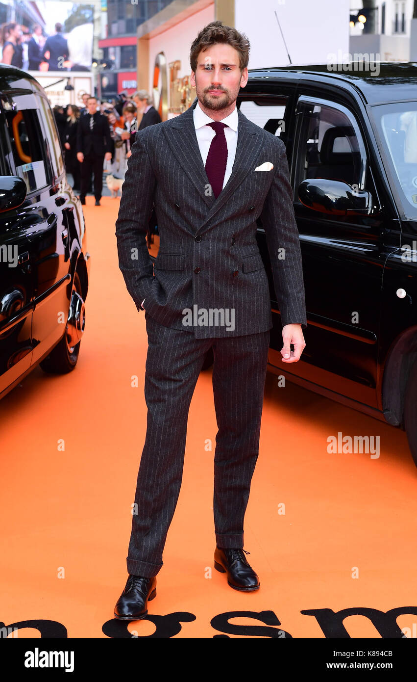 Edward Holcroft attending the World Premiere of Kingsman: The Golden  Circle, at Cineworld in Leicester Square, London. Picture Date: Monday 18  September. Photo credit should read: Ian West/PA Wire Stock Photo -