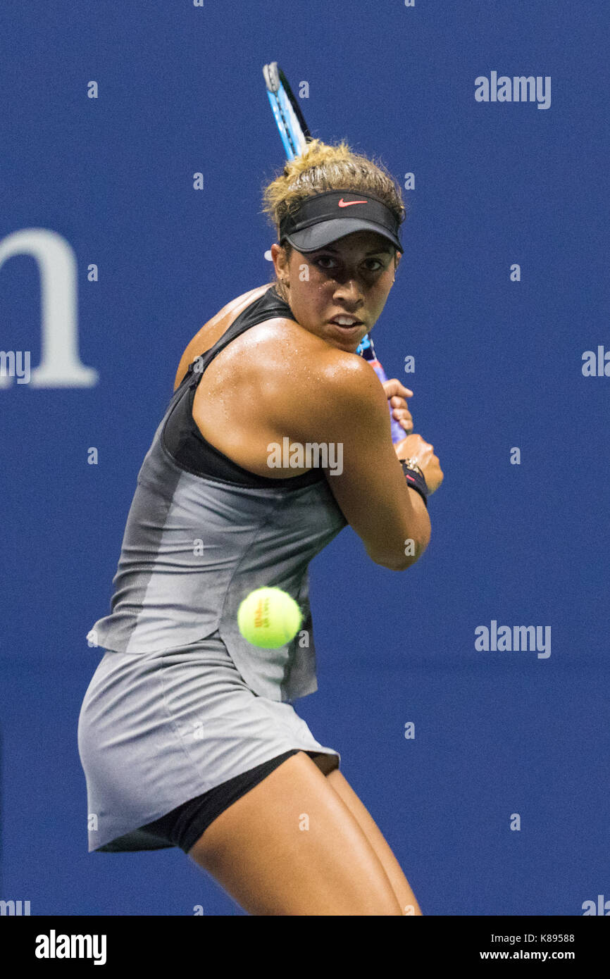 Madison Keys (USA) competing at the 2017 US Open Tennis Championships Stock Photo