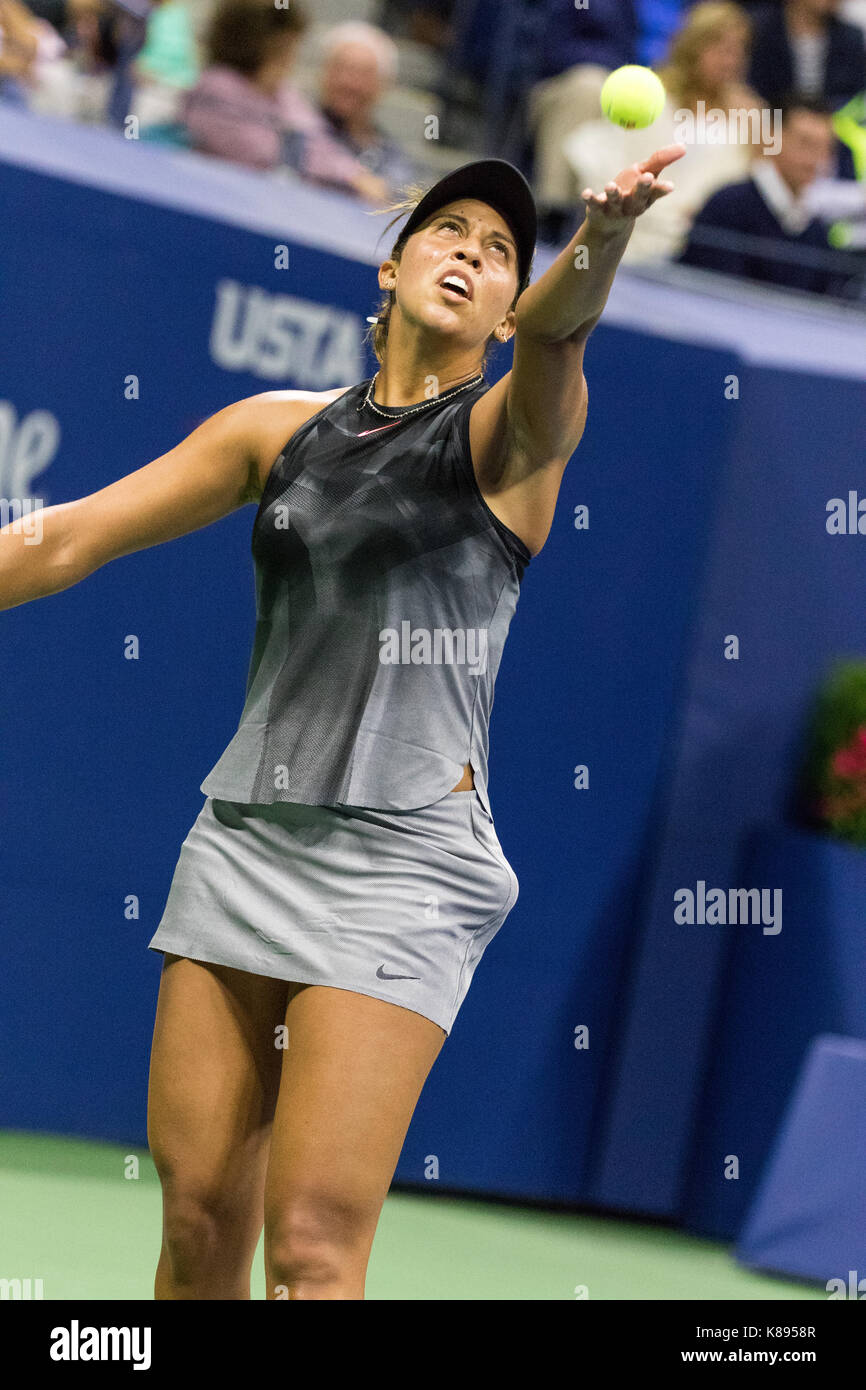 Madison Keys (USA) competing at the 2017 US Open Tennis Championships Stock Photo