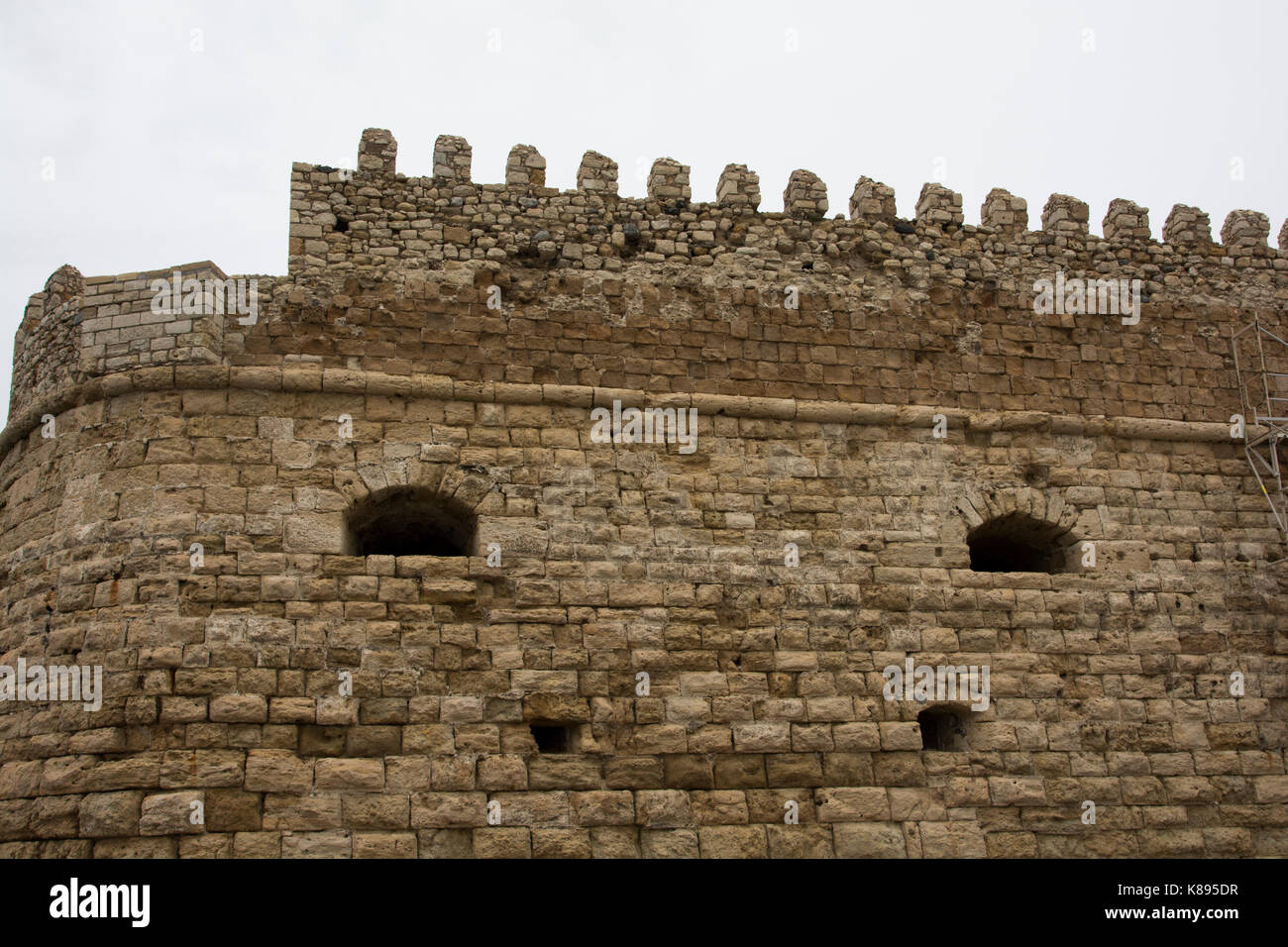 Koules Fortress at the port of Crete's main town Iraklio.  Die Koules-Festung bewacht den Hafen von Heraklion auf Kreta. Stock Photo