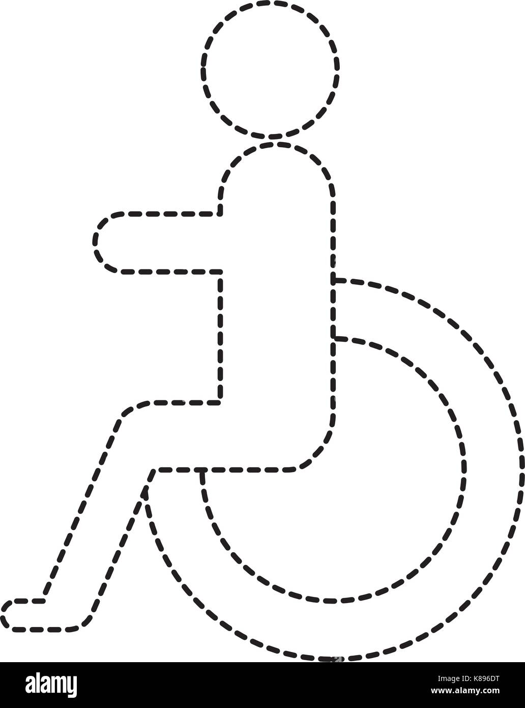 disabled sign isolated icon vector illustration design Stock Vector