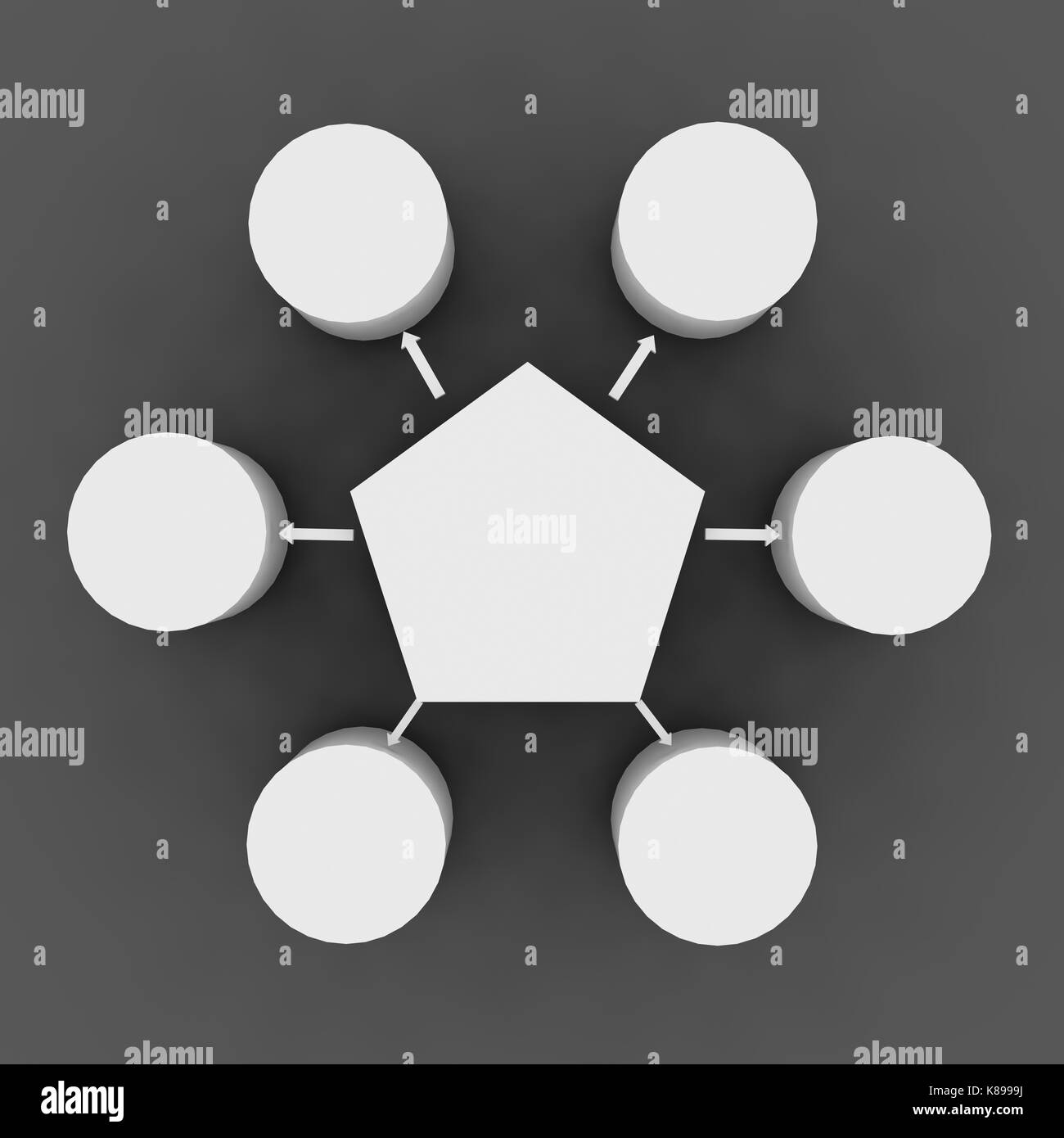 Process 5 step arrows Black and White Stock Photos & Images - Alamy