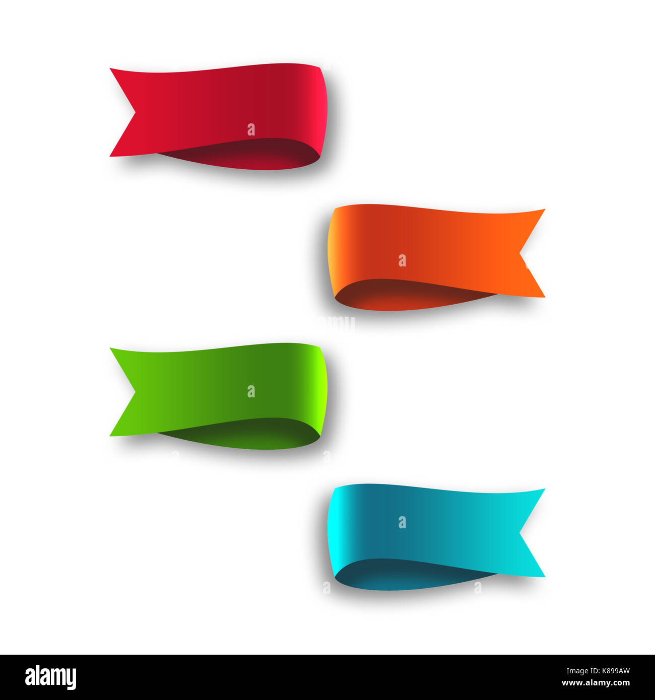 infographic ribbons information set on isolated white background Stock ...