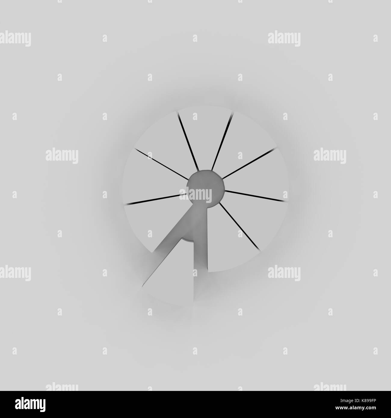 3D rendering Pie chart isolated on white background Stock Photo - Alamy