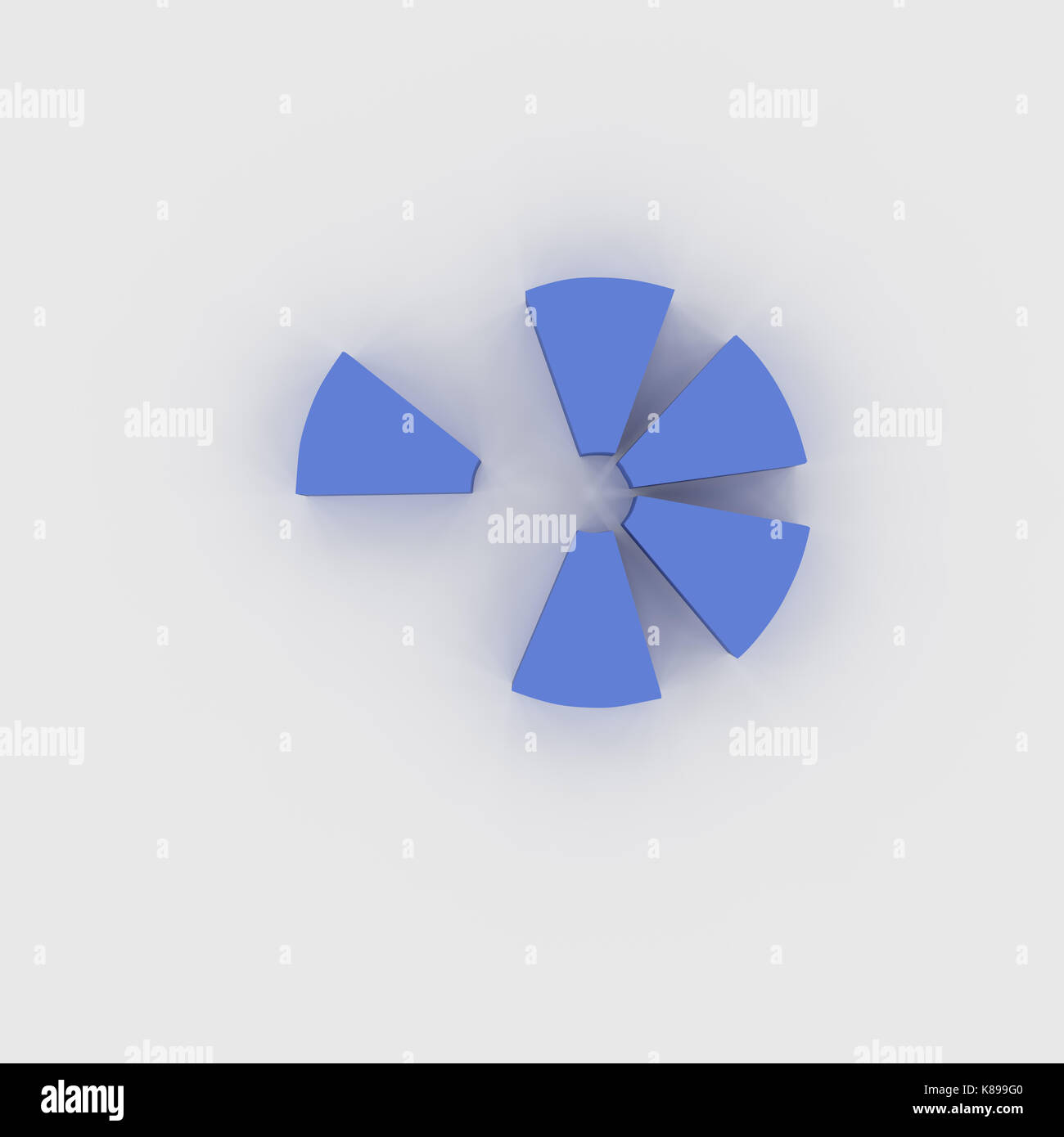 3D rendering Pie chart isolated on white background Stock Photo - Alamy