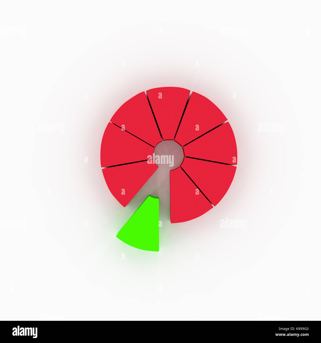 3D rendering Pie chart isolated on white background Stock Photo - Alamy