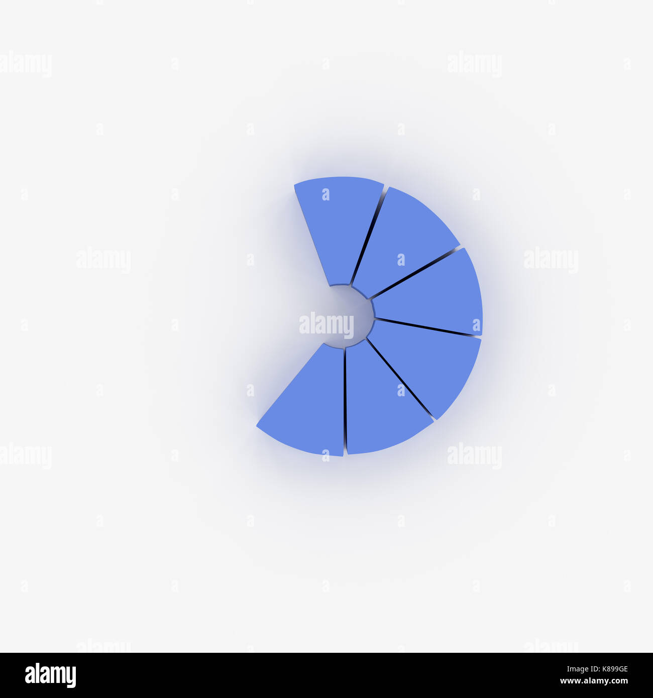 3D rendering Pie chart isolated on white background Stock Photo - Alamy
