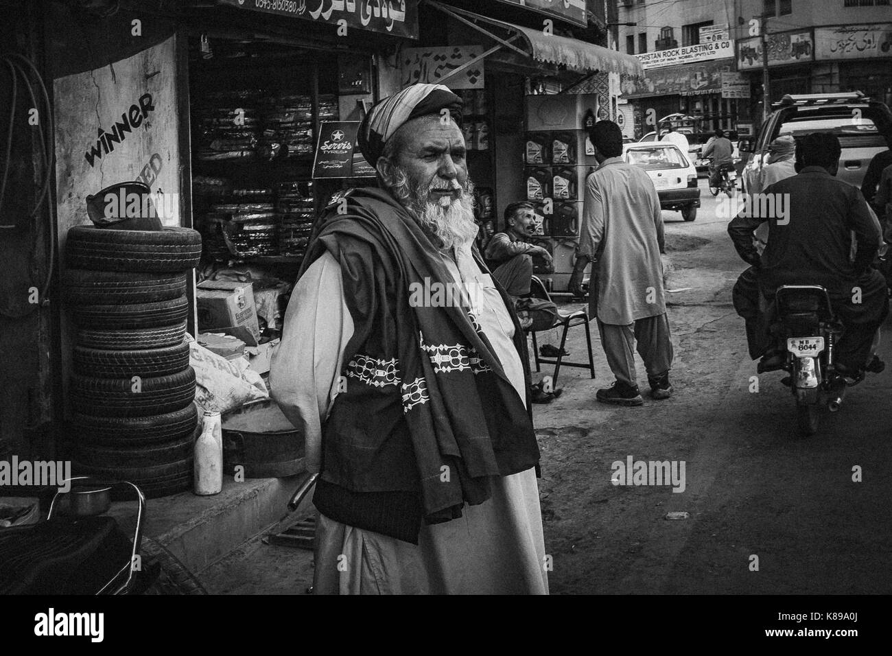 A old man  of Baluchistan. Quetta, Baluchistan, Pakistan. Stock Photo