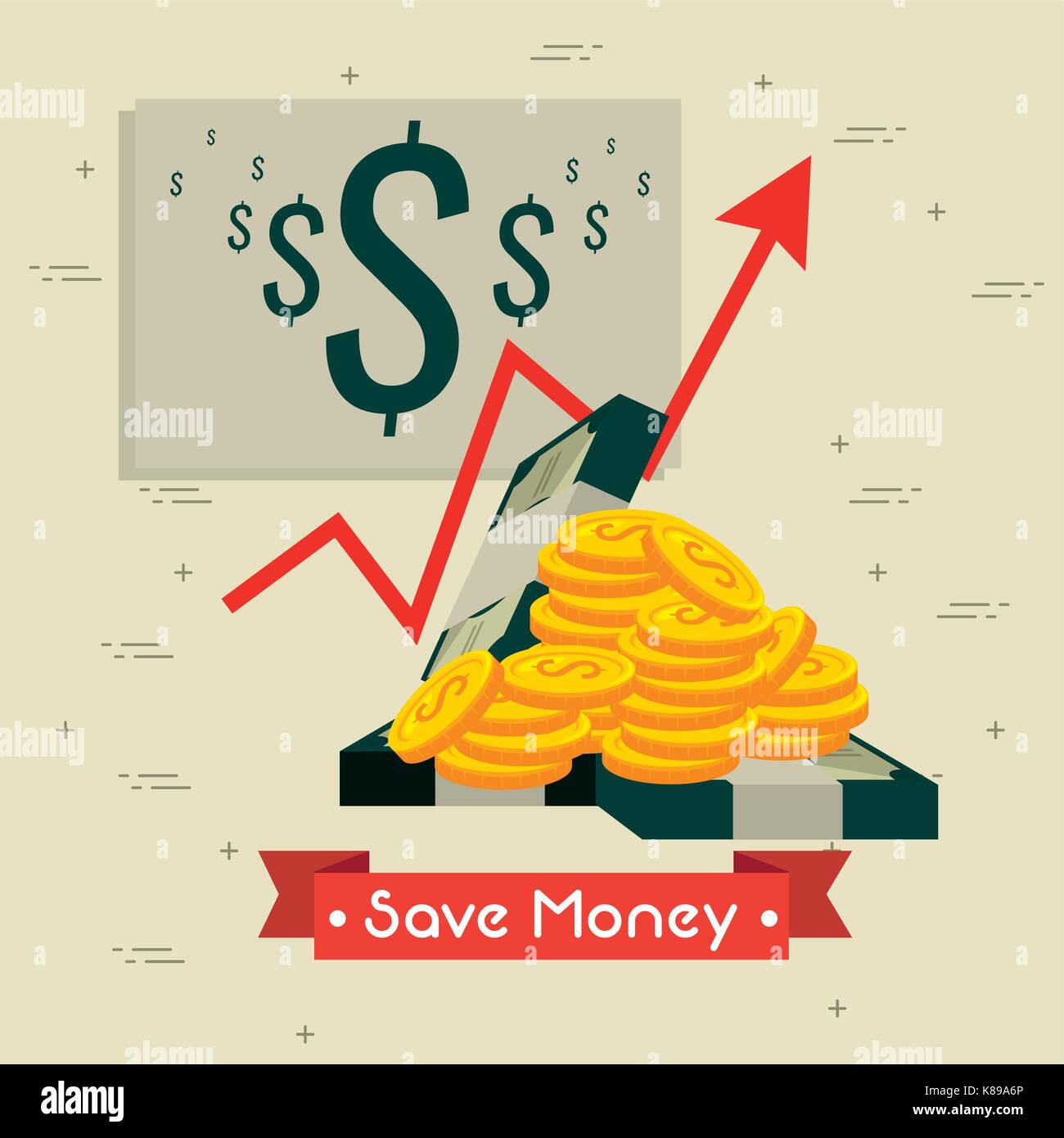 saving money concept vector illustration graphic design Stock Vector ...