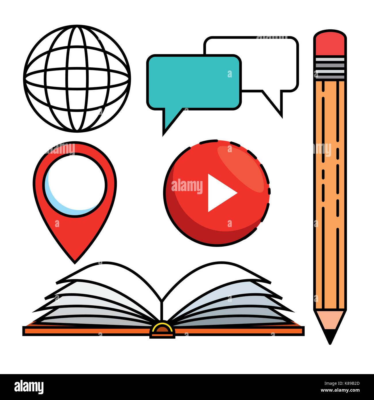 online education concept vector illustration graphic design Stock ...