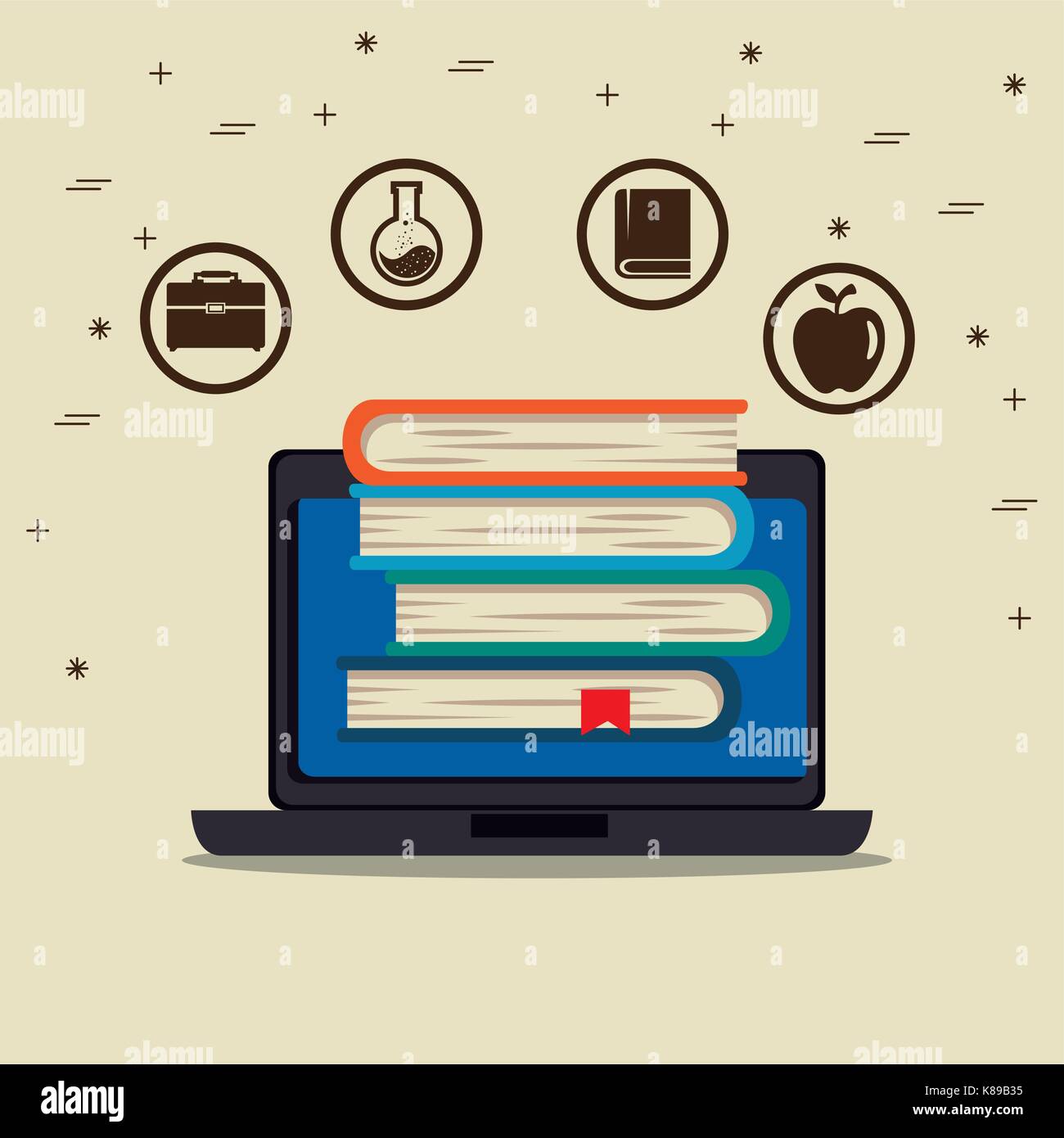 online education concept vector illustration graphic design Stock ...