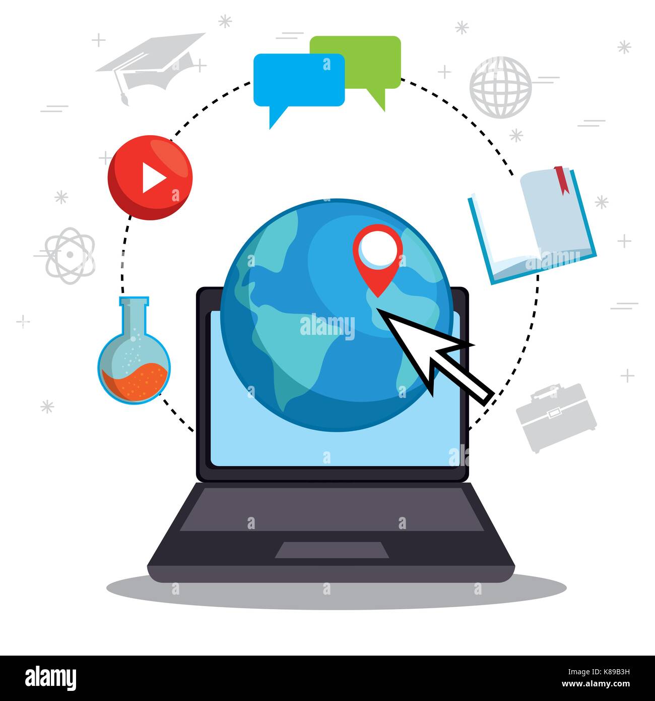 online education concept vector illustration graphic design Stock ...