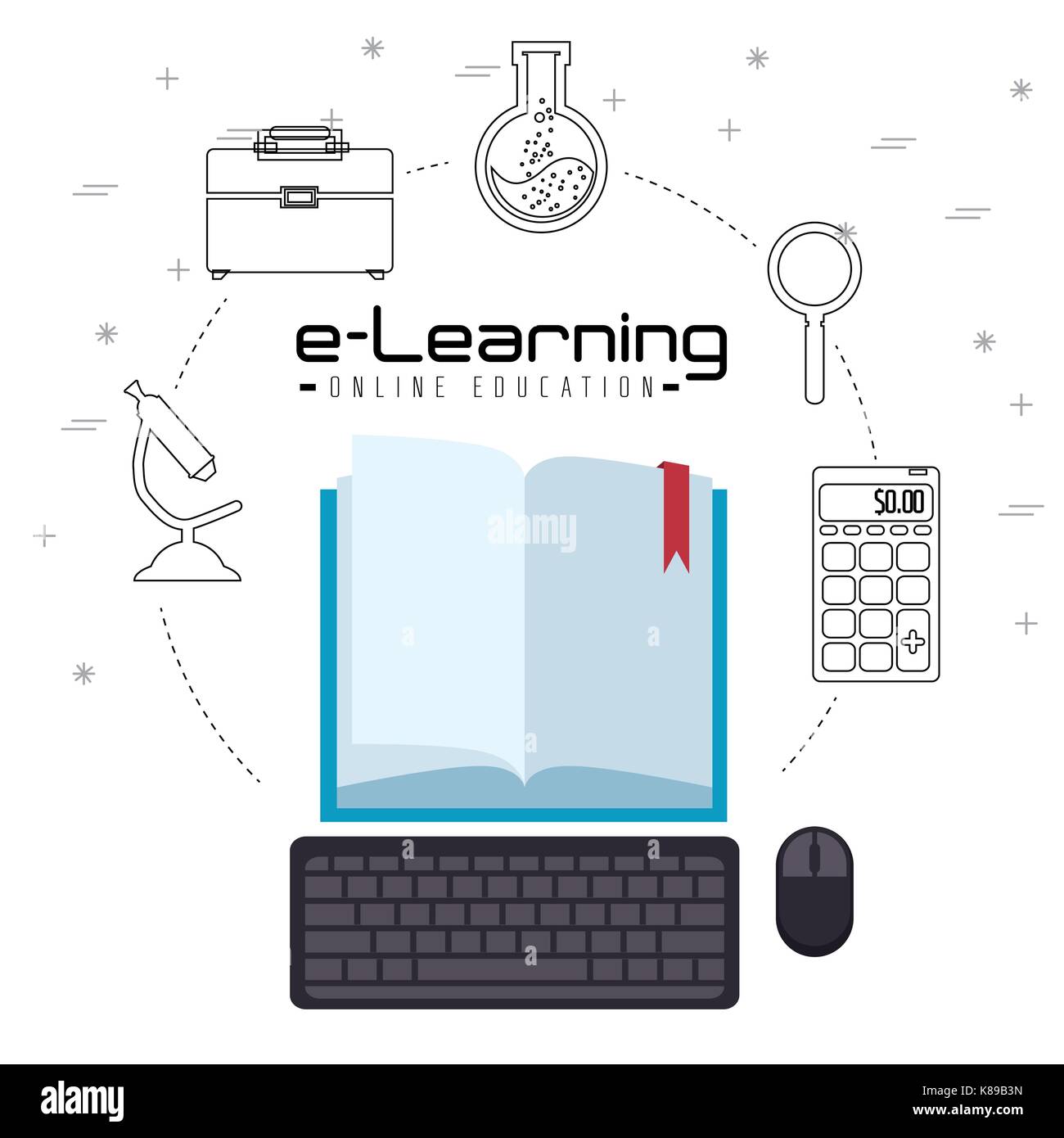 online education concept vector illustration graphic design Stock ...