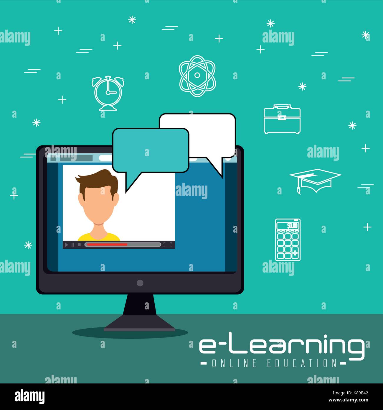 online education concept vector illustration graphic design Stock ...