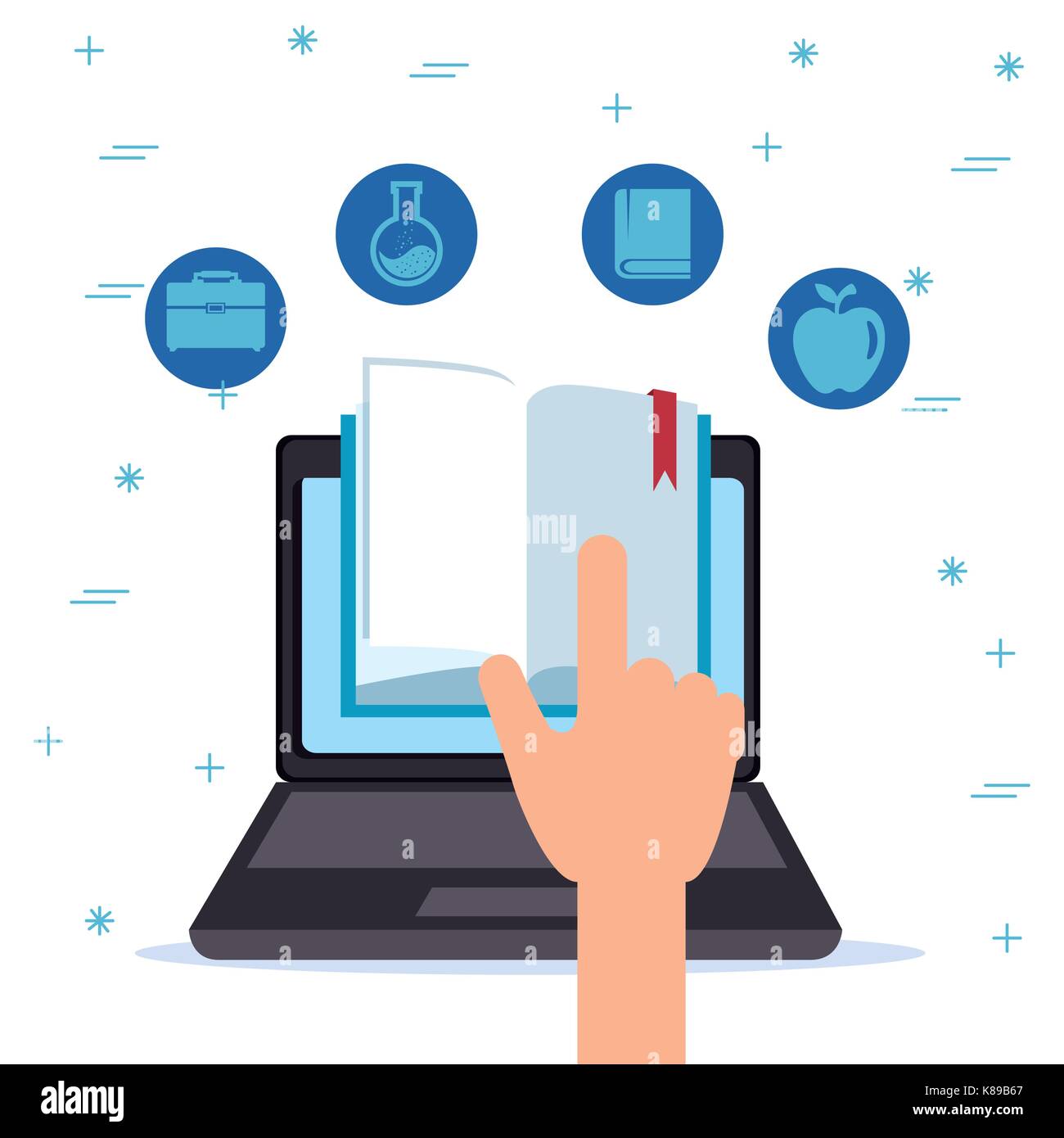 online education concept vector illustration graphic design Stock ...