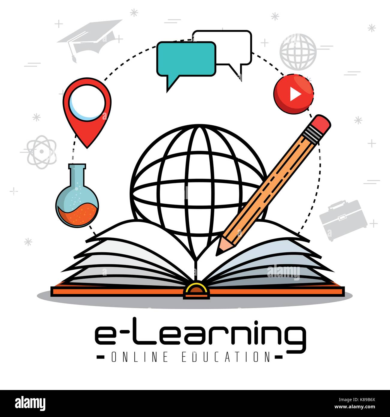 online education concept vector illustration graphic design Stock ...