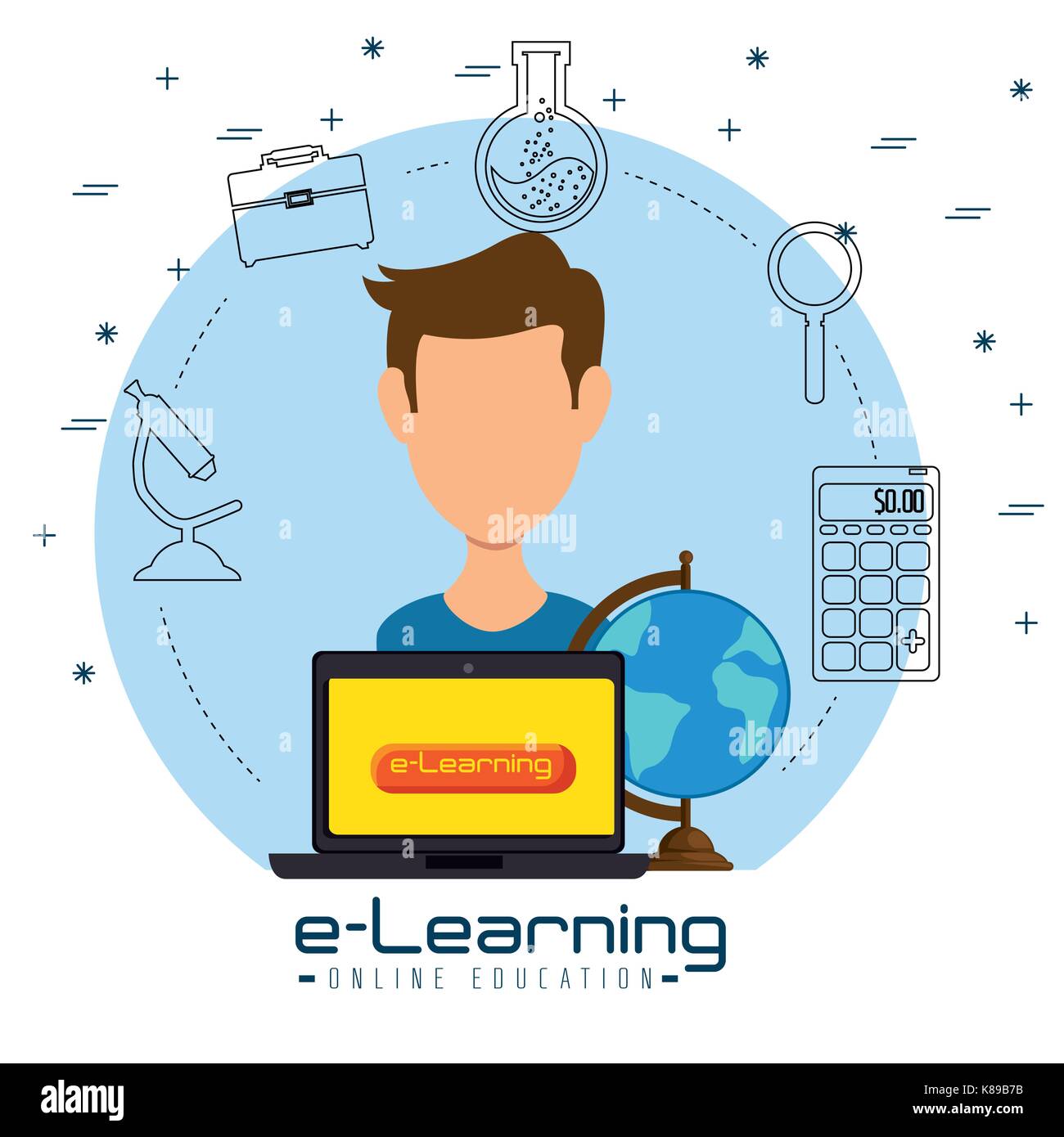 online education concept vector illustration graphic design Stock ...