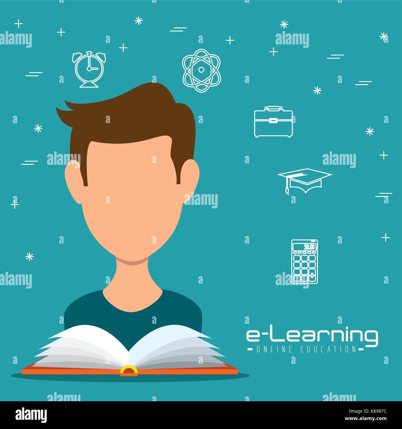 online education concept vector illustration graphic design Stock ...