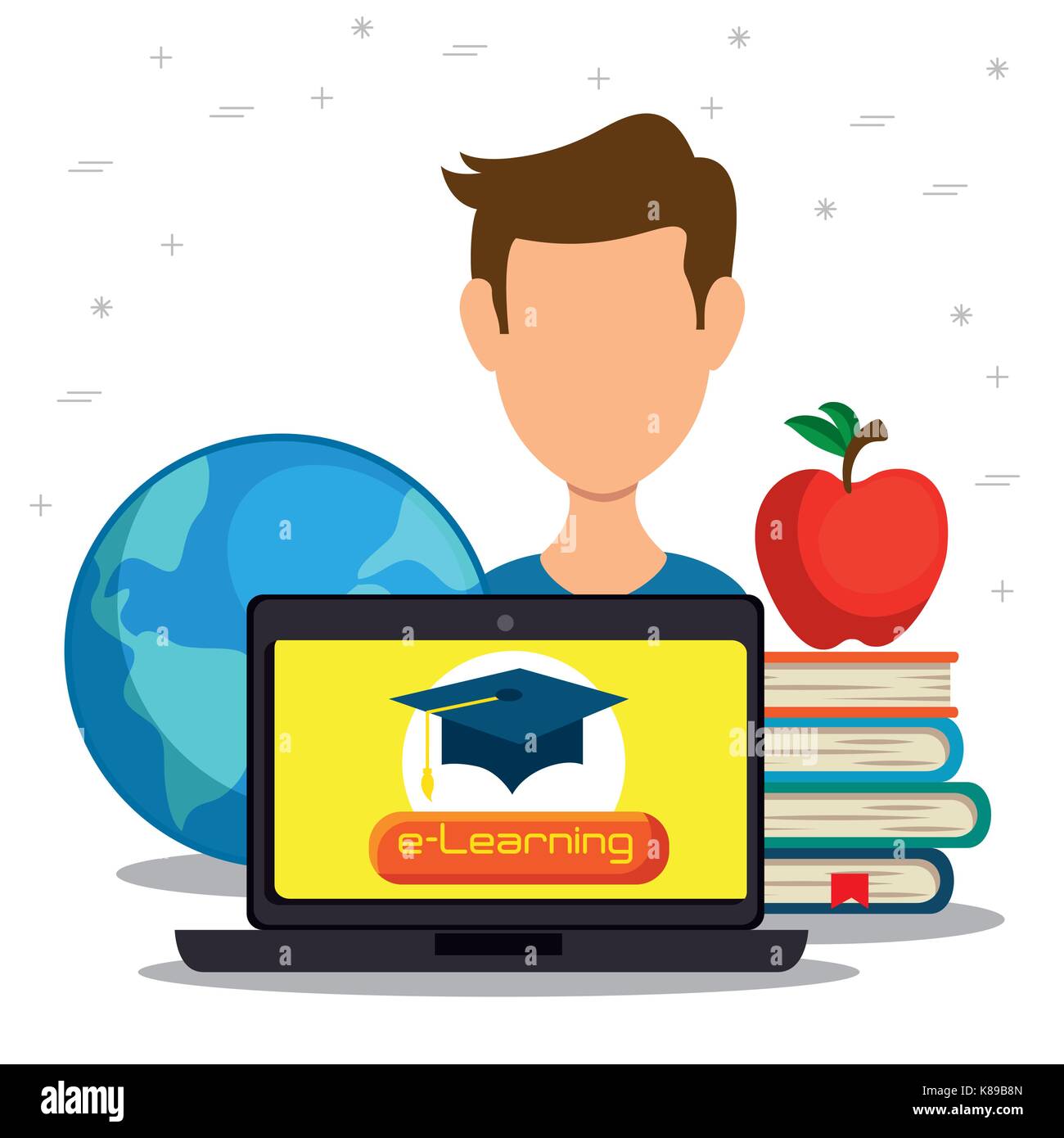 online education concept vector illustration graphic design Stock ...