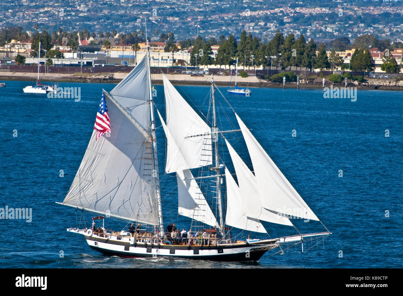 Schooner in full sail at sea hires stock photography and images Alamy