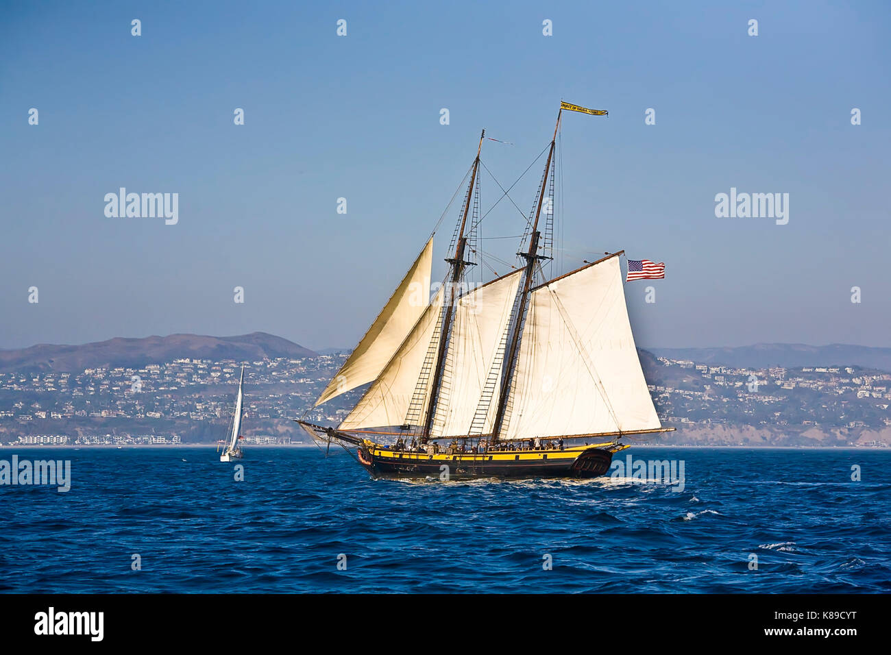 Tall Ship Spirit of Dana Point in Dana Point Harbor. This ship is a