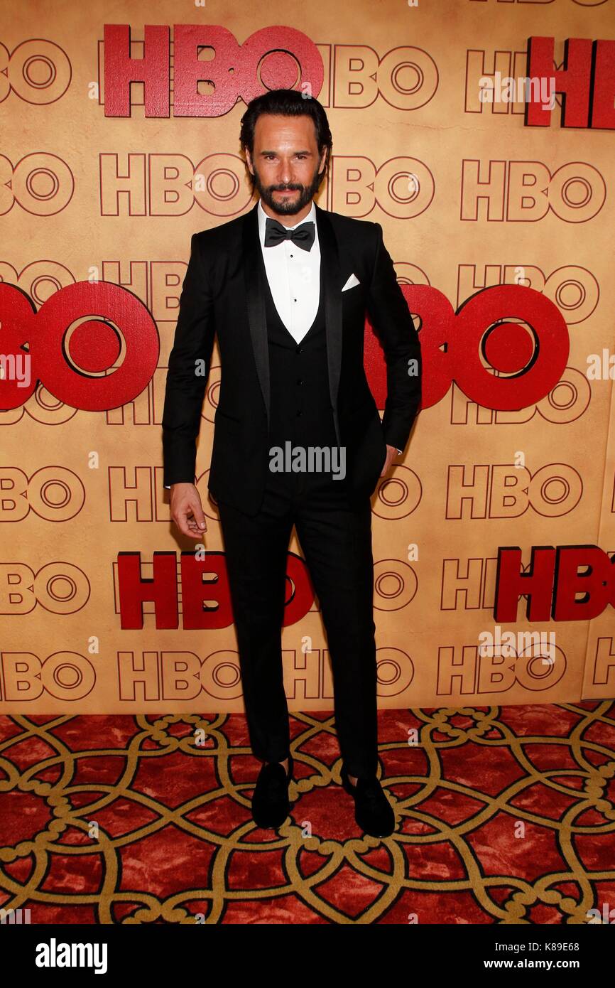 Los Angeles, CA, USA. 17th Sep, 2017. Rodrigo Santoro at arrivals for HBO Emmy After Party - Part 2, The Pacific Design Center, Los Angeles, CA September 17, 2017. Credit: JA/Everett Collection/Alamy Live News Stock Photo
