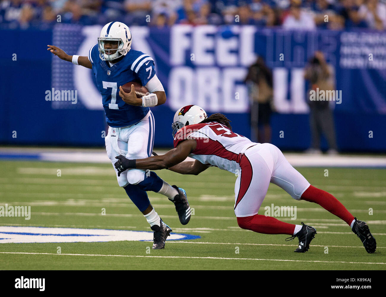 Ot. 17th Sep, 2017. Indianapolis Colts quarterback Jacoby Brissett (7