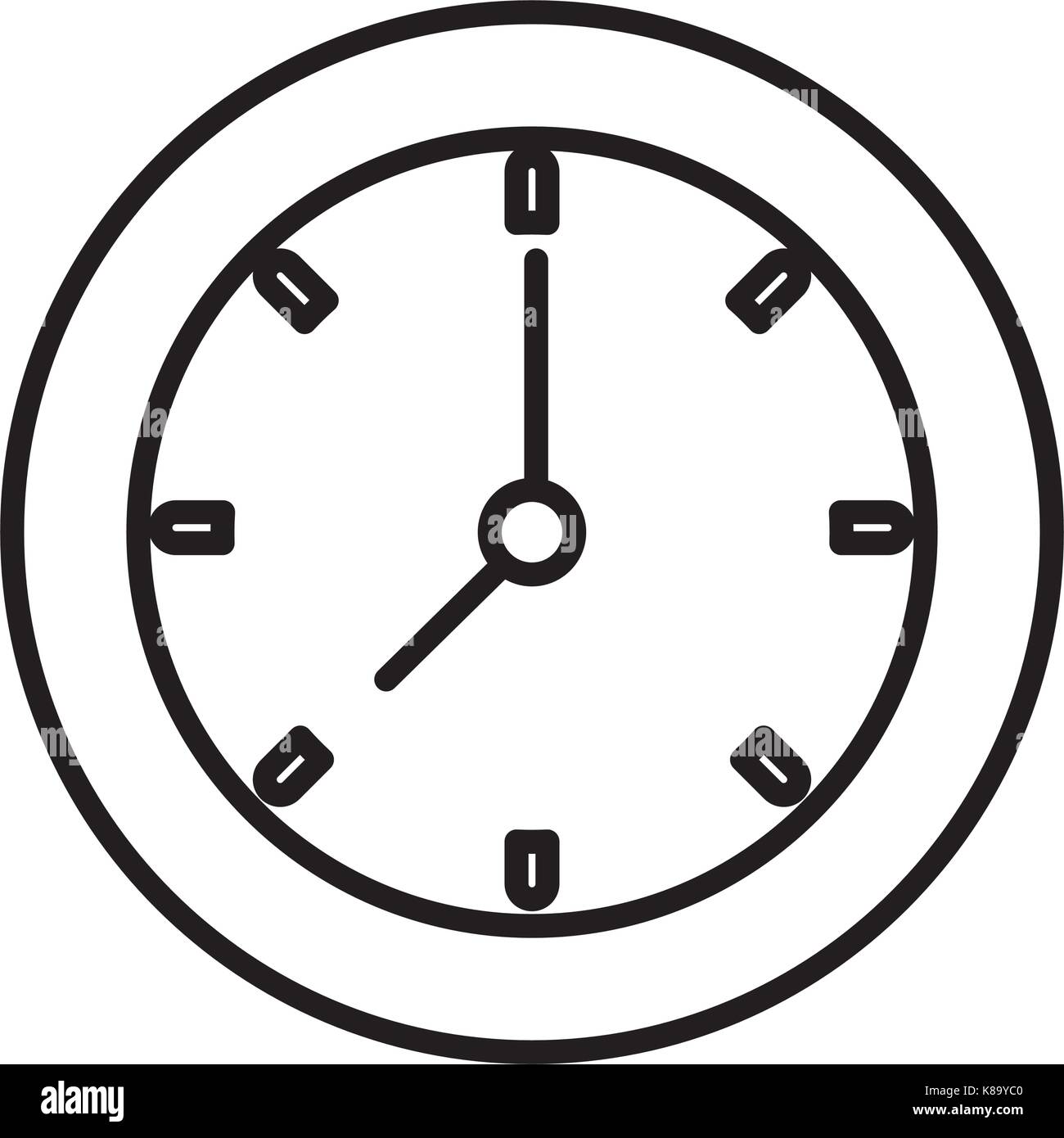 Wall clock isolated Stock Vector Image & Art - Alamy