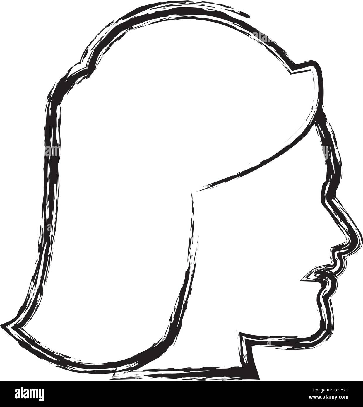 Woman head silhouette Stock Vector Image & Art - Alamy