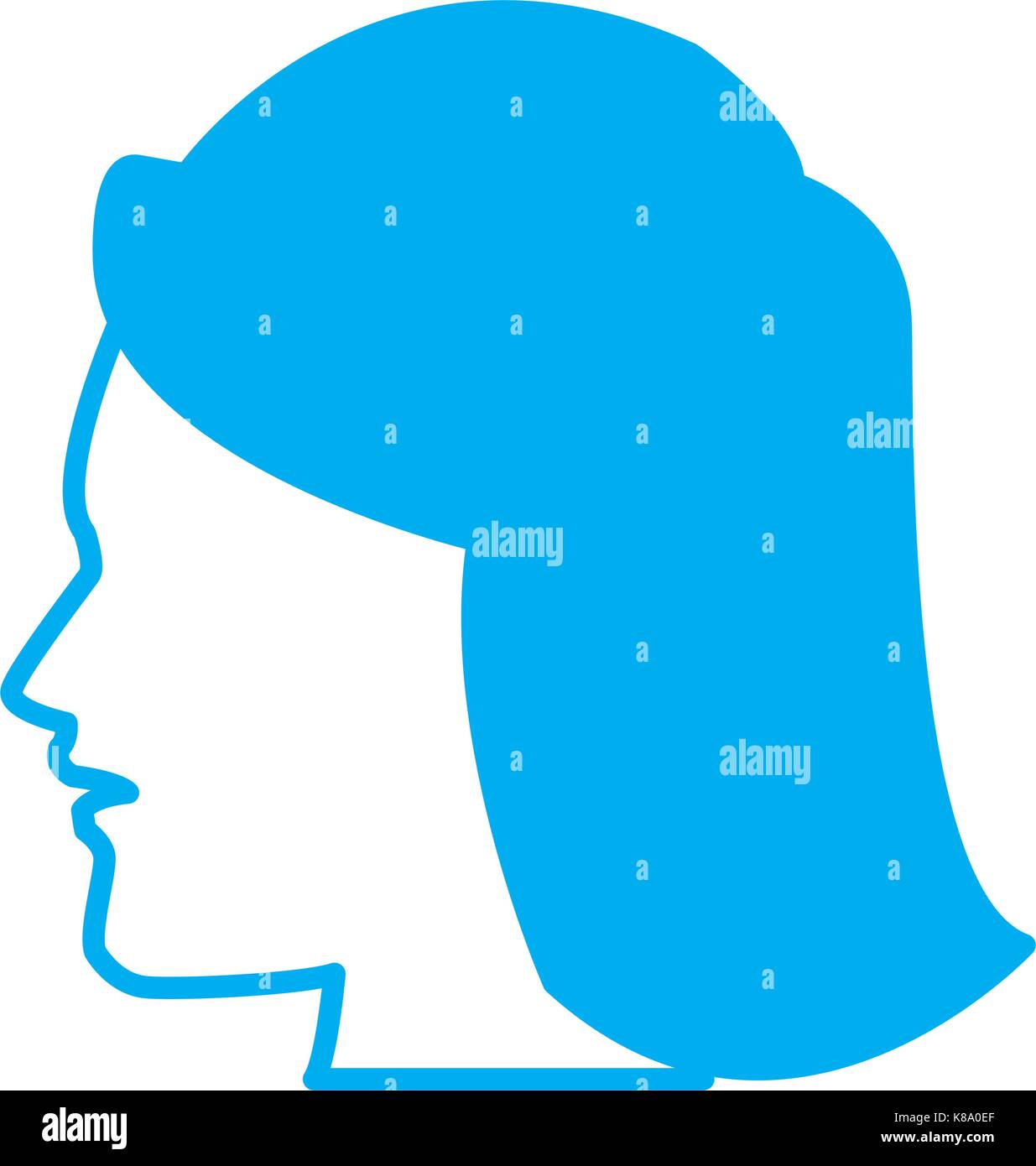 Woman head silhouette Stock Vector Image & Art - Alamy